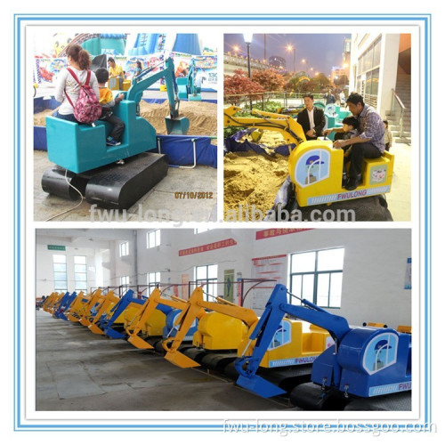 FRP body AC 220V mini electric riding machines amusement park kids mini excavator